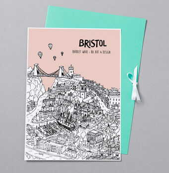 Personalised Bristol Graduation Gift Print, 9 of 9
