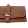 'Henson' Men's Roll Hanging Leather Wash Bag In Cognac, thumbnail 8 of 9