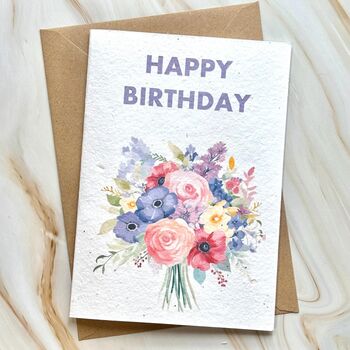 Plantable Wildflower Seed Birthday Card A5 Size, 8 of 10