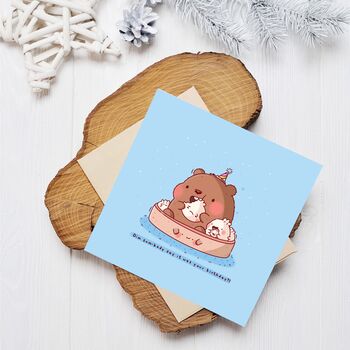 Cute Dim Sum Bear Birthday Card, 5 of 8