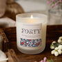 Any Age Birthday Gift For Her Floral Frosted Candle, thumbnail 1 of 10