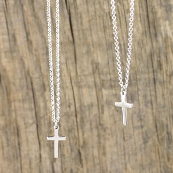 Silver Cross Christening Or Confirmation Necklace, 5 of 6