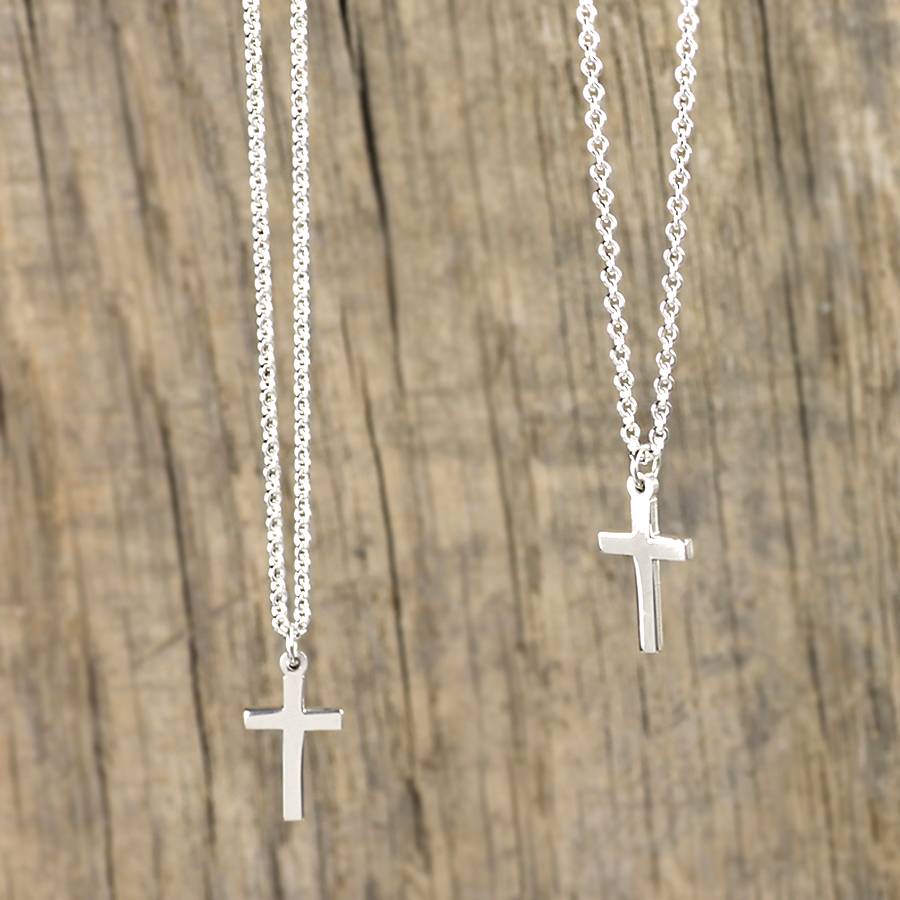 Silver Cross Christening Or Confirmation Necklace By Hersey ...