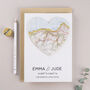 Personalised Map Heart Valentine's Card, thumbnail 1 of 6