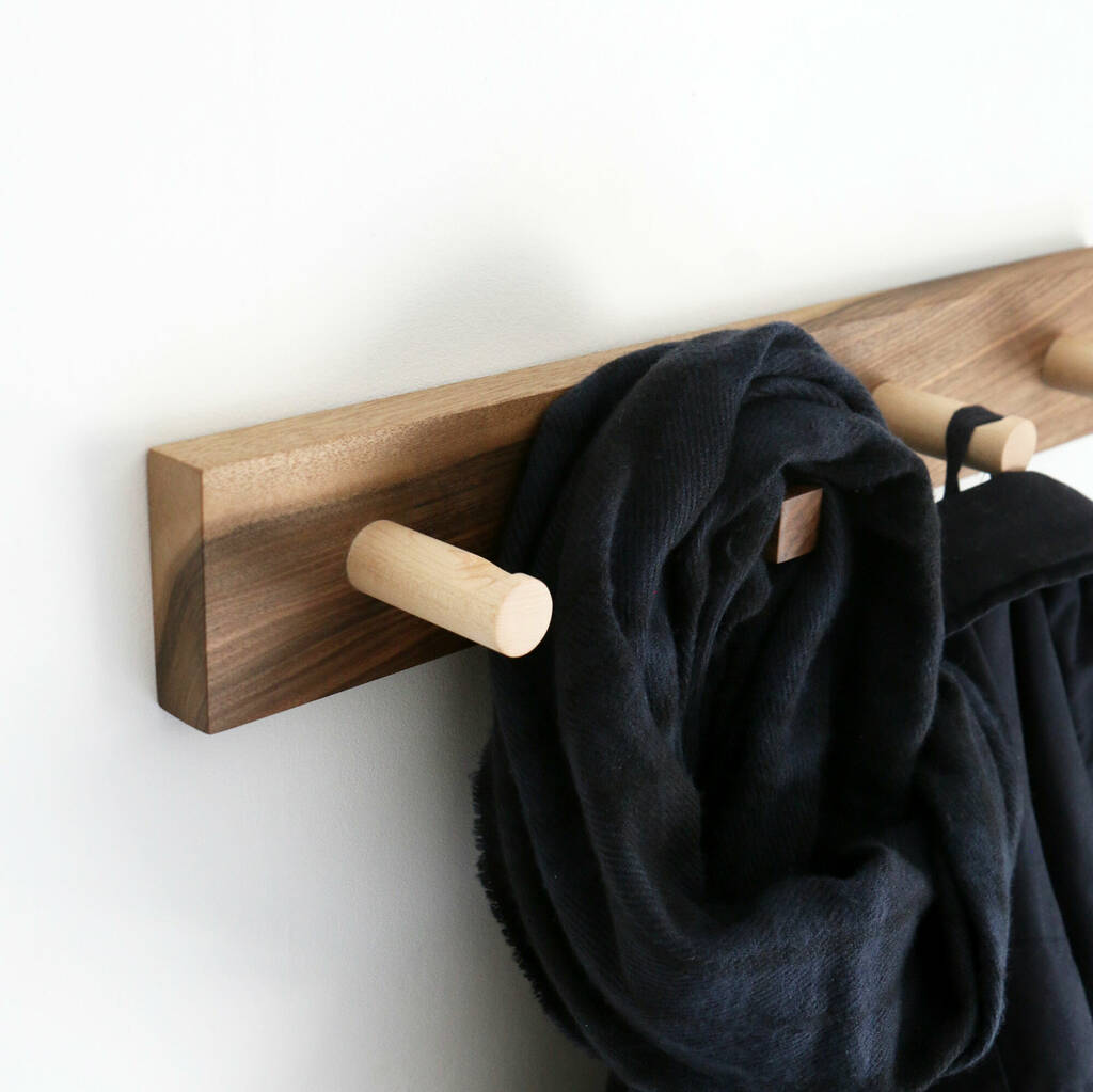 Handmade Solid Wood Peg Hooks By Martelo and Mo, Handcrafted Furniture ...