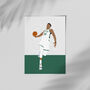 Giannis Antetokounmpo Milwaukee Bucks Basketball Poster, thumbnail 2 of 4