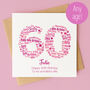 Personalised Pink Star 60th Birthday Card, thumbnail 1 of 3
