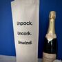 Unpack. Uncork. Unwind. New Home Cotton Bottle Bag, thumbnail 2 of 3