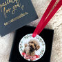 Personalised First Christmas Dog Bauble Tree Decoration, thumbnail 5 of 12