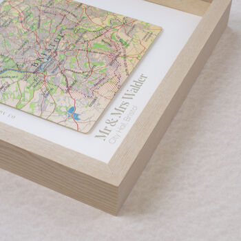 Personalised Square Map Location Retirement Print Gift, 5 of 6