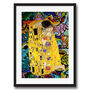 Klimt Kiss Graffiti Abstract Wall Art Print, thumbnail 4 of 5
