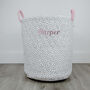 Personalised Black Spot Quilted Toy Bag, thumbnail 4 of 4