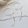 Sterling Silver Hoop Earrings With Silver Claw, thumbnail 1 of 4