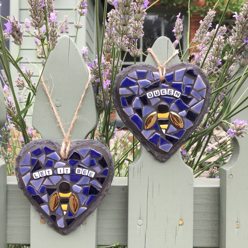 Set Of Two Slate Mosaic Heart Kits, 1 of 4