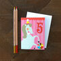 Mini Horse 5th Birthday Card, thumbnail 3 of 5