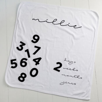 Personalised Baby Milestone Blanket Box, 6 of 6