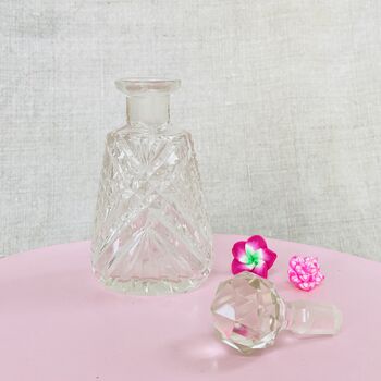 Vintage Decorative Cut Glass Crystal Perfume Bottle ~ 36, 6 of 7