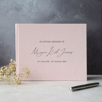 Personalised In Loving Memory Condolence Book, 2 of 4