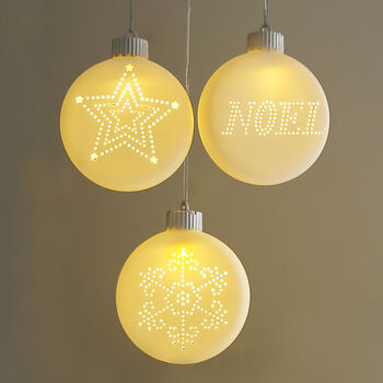 Light Up Christmas Ceramic Bauble, 3 of 3