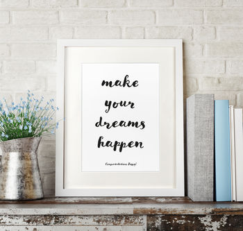 Brush Style Personalised Quote Print, 7 of 11