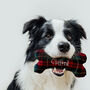 Personalised Christmas Tartan Dog Bone Toy, thumbnail 1 of 4