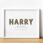 Personalised Children's Name Print | Nursery Wall Art | Autism, thumbnail 1 of 10