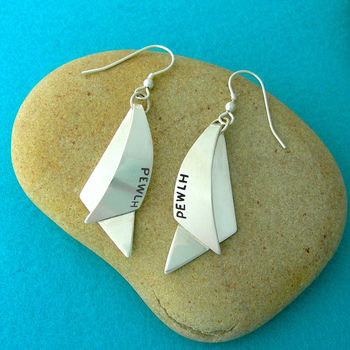 Sail Sailing Sterling Silver Earrings, 4 of 6