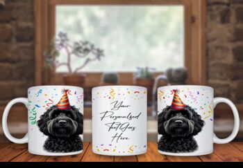 Personalised Cockapoo Birthday Congratulations Party Gift Mug, 2 of 2
