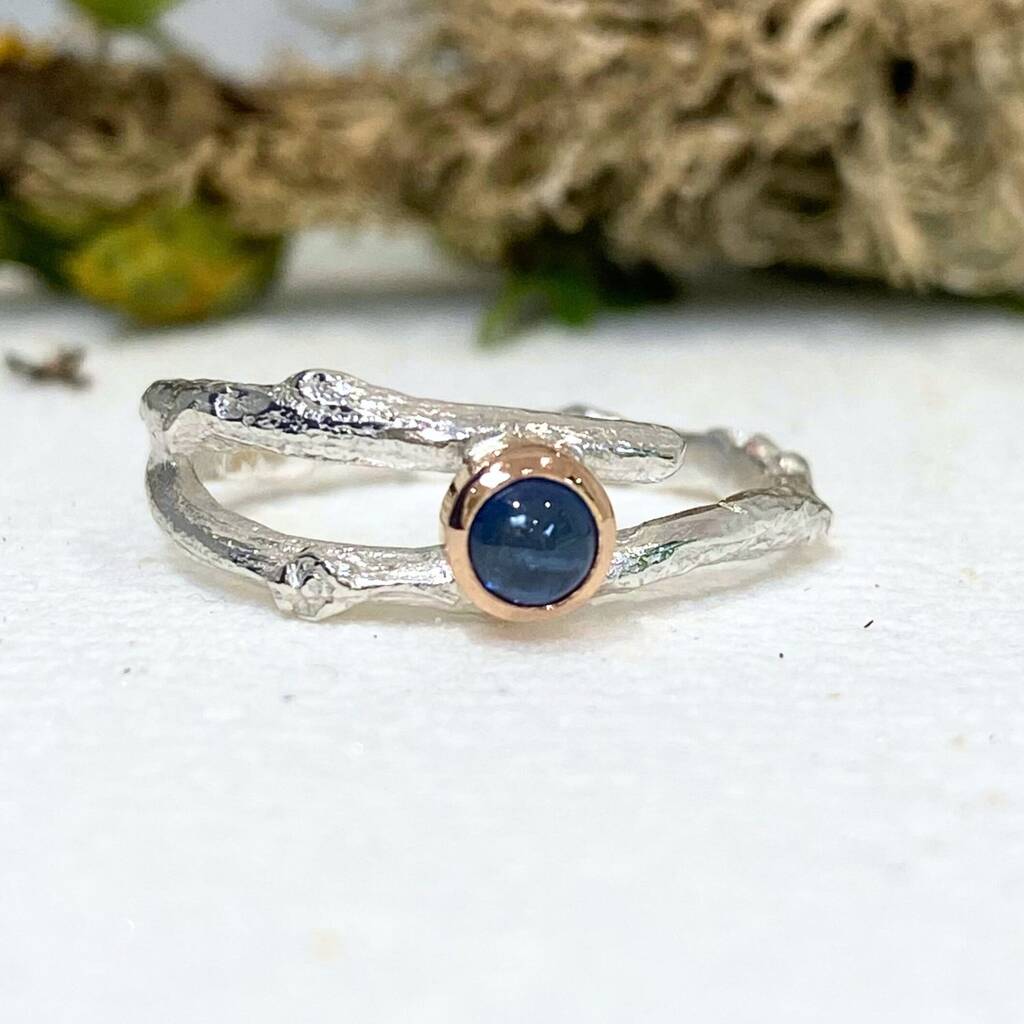 Green Sapphire And Diamond Elvish Twig Engagement Ring By Caroline Brook |  notonthehighstreet.com