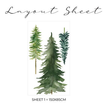 Forest Trees Textile Wall Stickers, 4 of 7