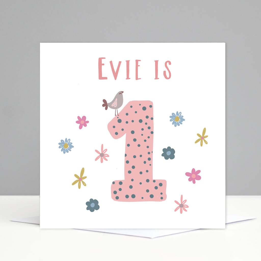 Personalised 1st Birthday Card For Girl Or Boy, 1 of 2