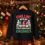 Kids Chillin’ With My Gnomies Christmas Jumper, thumbnail 4 of 7