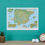 Personalised Scratch Off Spain And Portugal Golf Print, thumbnail 1 of 10