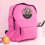 Kids Pink Leopard Print Backpack Personalised, thumbnail 1 of 5