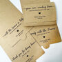 Bespoke Wedding Favour Scratch Card Holder Lotto Ticket Wallet, thumbnail 9 of 10