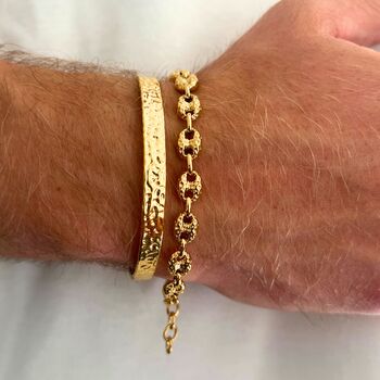 Gold Mariner Link Anchor Chain Bracelet For Men, 11 of 12