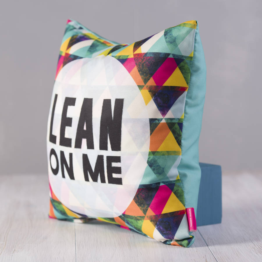 'Lean On Me' Cushion By Oakdene Designs