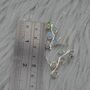 Fire Opal Silver Earrings: October Birthstone, thumbnail 7 of 7