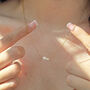 Dainty Two Freshwater Pearls Gold Plated Necklace, thumbnail 5 of 6