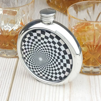 Shimmering Geometric Personalised Hip Flask, 4 of 7