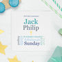 Typographic Personalised Christening Card, thumbnail 4 of 8