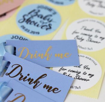 Personalised Baby Shower Label Pack For Diy Favours, 3 of 5