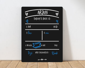 Personalised First Birthday Chalkboard, 4 of 5