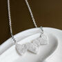 Personalised Fingerprint Triple Heart Necklace, thumbnail 3 of 8