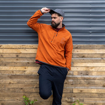 Personalised Outline Initial Quarter Zip Fleece, 3 of 6