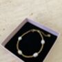 18 K Gold Plated Fresh Water Pearl Bracelet, thumbnail 2 of 4