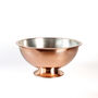 Solid Copper Champagne Bowl – Hammered Surface, Silver Colored, thumbnail 5 of 12