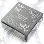 Personalised White Butterfly Diamante Glass Trinket Box, thumbnail 6 of 8