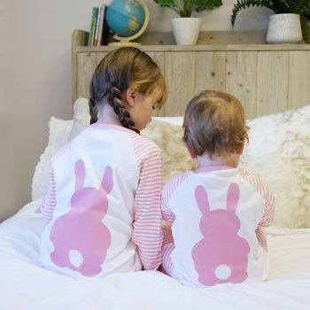 Personalised Bunny Rabbit Pyjamas For Children, 5 of 10