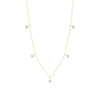 Gold Plated Sterling Silver Four Leaf Clover Necklace, 2 of 4